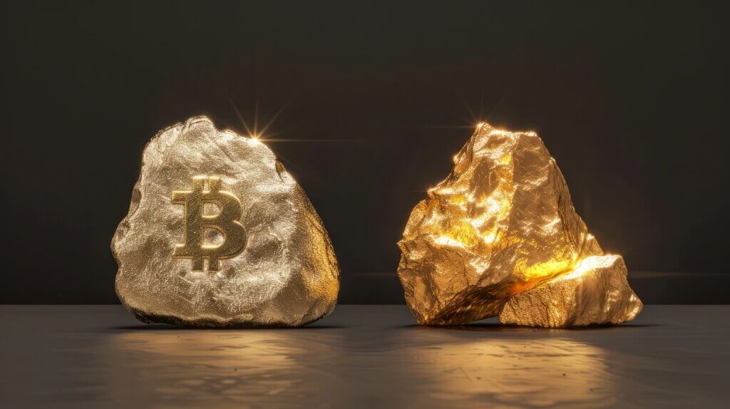Gold and Bitcoin trust comparison showing why states rely on gold and individuals choose Bitcoin as digital gold.
