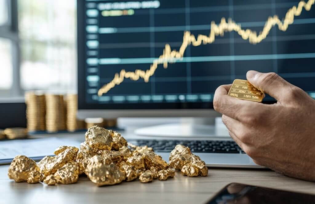 How the gold industry works – gold bars and physical gold compared with market prices, illustrating the true price of gold and inflation