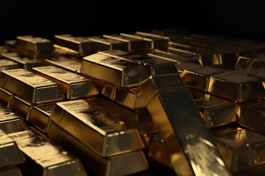 999.9 fine gold bullion bars stacked in a secure vault – long-term wealth preservation strategy used by billionaire dynasties, Rothschild-style family offices, and sovereign reserves.