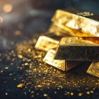 Stack of gold bars on dark background – physical gold bullion symbolizing wealth preservation, gold investment, and the timeless store of value throughout history